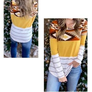 Mustard Aztec long sleeve